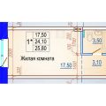 1-комнатная квартира, ПРОФЕССОРА РУДАКОВА, 1 1-комнатная квартира, ПРОФЕССОРА РУДАКОВА, 1
