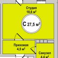 1-комнатная квартира, УЛ. ГОЛЫШЕВА, 5/2 1-комнатная квартира, УЛ. ГОЛЫШЕВА, 5/2