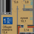 1-комнатная квартира, РЯЗАНЬ, УЛ. ТАТАРСКАЯ, 68 К1 1-комнатная квартира, РЯЗАНЬ, УЛ. ТАТАРСКАЯ, 68 К1