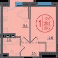 1-комнатная квартира, УЛ. ЗАПАДНЫЙ ОБХОД, 42 1-комнатная квартира, УЛ. ЗАПАДНЫЙ ОБХОД, 42