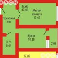 1-комнатная квартира, УЛ. ГЕННАДИЯ ДОНКОВЦЕВА, 7/1 1-комнатная квартира, УЛ. ГЕННАДИЯ ДОНКОВЦЕВА, 7/1
