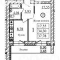 1-комнатная квартира, УЛ. ЗАПАДНАЯ, 254 1-комнатная квартира, УЛ. ЗАПАДНАЯ, 254
