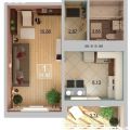 1-комнатная квартира, УЛ. НАТАНА РАХЛИНА, 1-11, КОРПУС 2 1-комнатная квартира, УЛ. НАТАНА РАХЛИНА, 1-11, КОРПУС 2