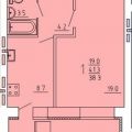 1-комнатная квартира, ПЕНЗА, УЛ. КРАСНОВА, 38 1-комнатная квартира, ПЕНЗА, УЛ. КРАСНОВА, 38