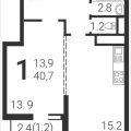 1-комнатная квартира, МОСКВА, БИБИРЕВСКАЯ, 42 1-комнатная квартира, МОСКВА, БИБИРЕВСКАЯ, 42