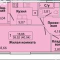 1-комнатная квартира, УЛ. КАЗБЕКСКАЯ, 12 1-комнатная квартира, УЛ. КАЗБЕКСКАЯ, 12