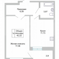 1-комнатная квартира, АКАДЕМИКА САХАРОВА Д. 9 1-комнатная квартира, АКАДЕМИКА САХАРОВА Д. 9