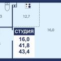 1-комнатная квартира, 4 1-комнатная квартира, 4
