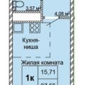 1-комнатная квартира, ИЖЕВСК, УЛ. НОВОСТРОИТЕЛЬНАЯ ДОМ 5 (2 СЕКЦИЯ) 1-комнатная квартира, ИЖЕВСК, УЛ. НОВОСТРОИТЕЛЬНАЯ ДОМ 5 (2 СЕКЦИЯ)