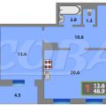 1-комнатная квартира, ЗАРЕЧНЫЙ 5 МКР., МЕЛЬНИКАЙТЕ 2/4 1-комнатная квартира, ЗАРЕЧНЫЙ 5 МКР., МЕЛЬНИКАЙТЕ 2/4