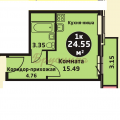 1-комнатная квартира, УЛ. КАЛИНИНА, 41 1-комнатная квартира, УЛ. КАЛИНИНА, 41