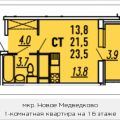 1-комнатная квартира, МЫТИЩИ, МИКРОРАЙОН 17А, 22А 1-комнатная квартира, МЫТИЩИ, МИКРОРАЙОН 17А, 22А