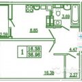 1-комнатная квартира, УЛ. КАБЛУКОВА, 9Б 1-комнатная квартира, УЛ. КАБЛУКОВА, 9Б
