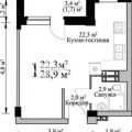 1-комнатная квартира, УЛ. ЛАДОЖСКАЯ 1-комнатная квартира, УЛ. ЛАДОЖСКАЯ