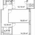 2-комнатная квартира, ПРОЕЗД. ЛАЗОРЕВЫЙ, 3 СТ1 2-комнатная квартира, ПРОЕЗД. ЛАЗОРЕВЫЙ, 3 СТ1