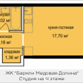 1-комнатная квартира, П. СТАНЦИИ КРЁКШИНО, 1-комнатная квартира, П. СТАНЦИИ КРЁКШИНО,