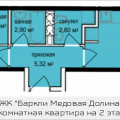 2-комнатная квартира, П. СТАНЦИИ КРЁКШИНО, 2-комнатная квартира, П. СТАНЦИИ КРЁКШИНО,