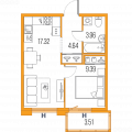 1-комнатная квартира, ПР-КТ. ГЕРОЕВ, 33 1-комнатная квартира, ПР-КТ. ГЕРОЕВ, 33