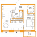 1-комнатная квартира, ПР-КТ. ГЕРОЕВ, 33 1-комнатная квартира, ПР-КТ. ГЕРОЕВ, 33