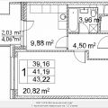 1-комнатная квартира, ПРОЕЗД. ЛАЗОРЕВЫЙ, 3 СТ1 1-комнатная квартира, ПРОЕЗД. ЛАЗОРЕВЫЙ, 3 СТ1
