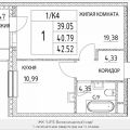 1-комнатная квартира, ПРОЕЗД. ЛАЗОРЕВЫЙ, 3 СТ1 1-комнатная квартира, ПРОЕЗД. ЛАЗОРЕВЫЙ, 3 СТ1