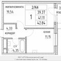 1-комнатная квартира, ПРОЕЗД. ЛАЗОРЕВЫЙ, 3 СТ1 1-комнатная квартира, ПРОЕЗД. ЛАЗОРЕВЫЙ, 3 СТ1