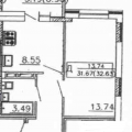 1-комнатная квартира, ЧЕРЕПОВЕЦ, УЛ. МОНТ-КЛЕР 13 1-комнатная квартира, ЧЕРЕПОВЕЦ, УЛ. МОНТ-КЛЕР 13
