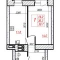 1-комнатная квартира, ЧЕРЕПОВЕЦ, УЛ. ПЕРВОМАЙСКАЯ 2А 1-комнатная квартира, ЧЕРЕПОВЕЦ, УЛ. ПЕРВОМАЙСКАЯ 2А
