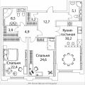2-комнатная квартира, УЛ. ПОГОДИНСКАЯ, 4 2-комнатная квартира, УЛ. ПОГОДИНСКАЯ, 4