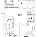 3-комнатная квартира, УЛ. ПОГОДИНСКАЯ, 4 3-комнатная квартира, УЛ. ПОГОДИНСКАЯ, 4