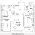 2-комнатная квартира, УЛ. ПОГОДИНСКАЯ, 4 2-комнатная квартира, УЛ. ПОГОДИНСКАЯ, 4