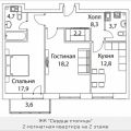 2-комнатная квартира, НАБ. ШЕЛЕПИХИНСКАЯ 2-комнатная квартира, НАБ. ШЕЛЕПИХИНСКАЯ