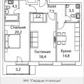 2-комнатная квартира, НАБ. ШЕЛЕПИХИНСКАЯ 2-комнатная квартира, НАБ. ШЕЛЕПИХИНСКАЯ
