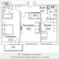 2-комнатная квартира, НАБ. ШЕЛЕПИХИНСКАЯ 2-комнатная квартира, НАБ. ШЕЛЕПИХИНСКАЯ