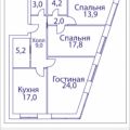 3-комнатная квартира, НАБ. ШЕЛЕПИХИНСКАЯ 3-комнатная квартира, НАБ. ШЕЛЕПИХИНСКАЯ