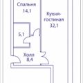1-комнатная квартира, НАБ. ШЕЛЕПИХИНСКАЯ 1-комнатная квартира, НАБ. ШЕЛЕПИХИНСКАЯ