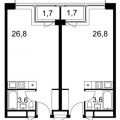 2-комнатная квартира, Б-Р. ХОДЫНСКИЙ, 22А СТ1 2-комнатная квартира, Б-Р. ХОДЫНСКИЙ, 22А СТ1