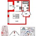 1-комнатная квартира, ПР-КТ. КОНДРАТЬЕВСКИЙ, 68К3 1-комнатная квартира, ПР-КТ. КОНДРАТЬЕВСКИЙ, 68К3