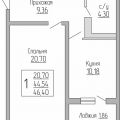 1-комнатная квартира, УЛ. КОЖЕВЕННАЯ, 22 1-комнатная квартира, УЛ. КОЖЕВЕННАЯ, 22